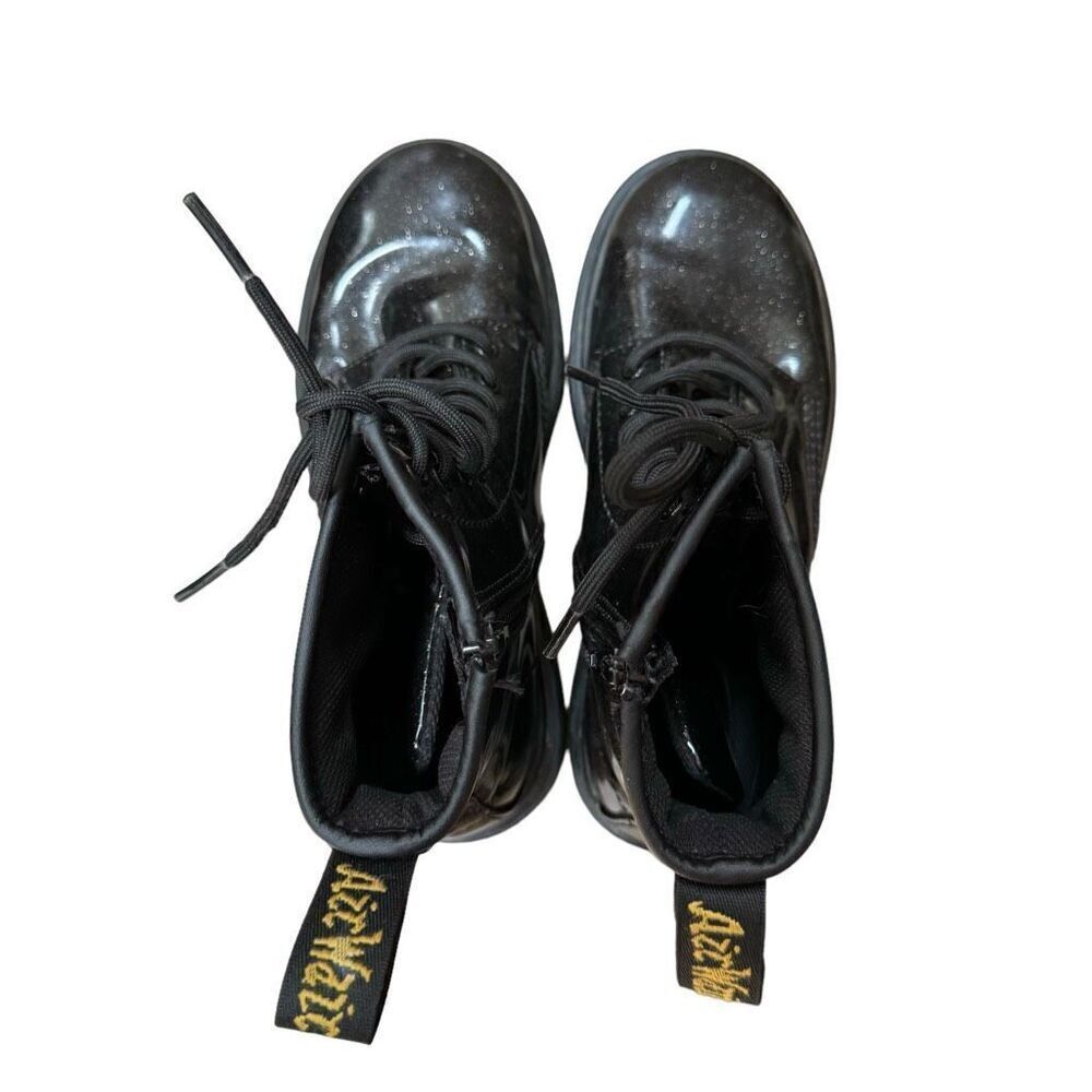 Dr. Martens Black Sparkle Shiny Glitter 1460 Lace Up Womens/junior Boots Sz 3/34 - Picture 4 of 6